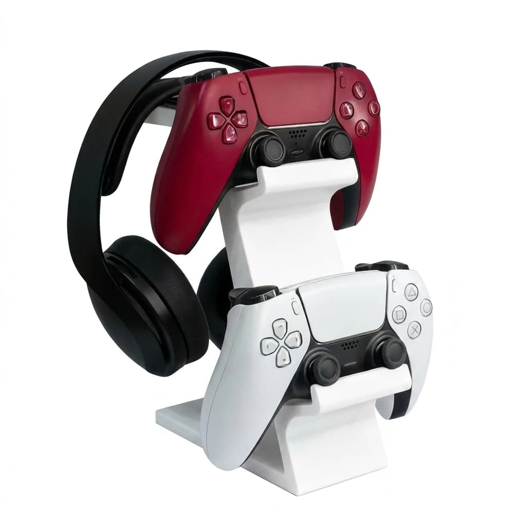 Supporto Integrato per Controller e Cuffie Stampato in 3D, Stand Universale per Controller PS4/PS5/XBOX e Cuffie