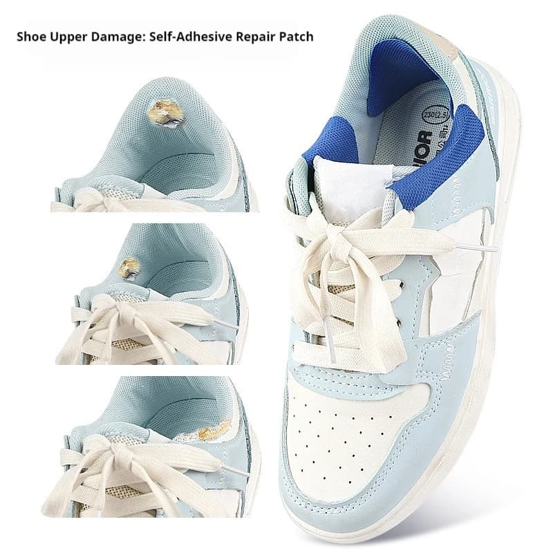 Patch Adesivo per Riparazione Scarpe, Adatto per Talloni e Lati di Sneakers, Ripara Usura e Danni, Compatibile con un'Ampia Gamma di Calzature