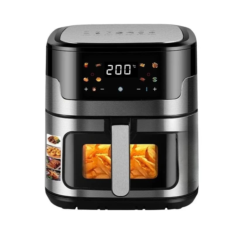 Friggitrice ad aria intelligente 3600W Touch screen quadrato in acciaio inossidabile da 15 litri per case e hotel