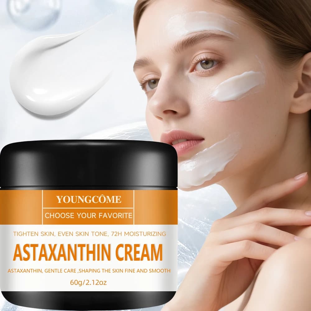 Crema viso al astaxantina da 30/60 g - Cura delicata per la pelle liscia, l'idratazione e la cura del viso dalla carnagione raffinata