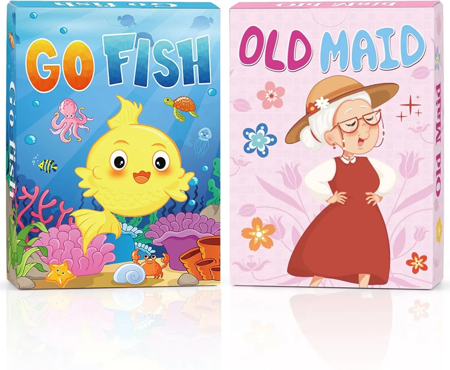 [Go Fish, Old Maid Card Games] Gioco di carte per bambini da 4 a 8 anni, dai 2 ai 4 anni, facile da imparare, ideale come regalo per il cestino di Pasqua