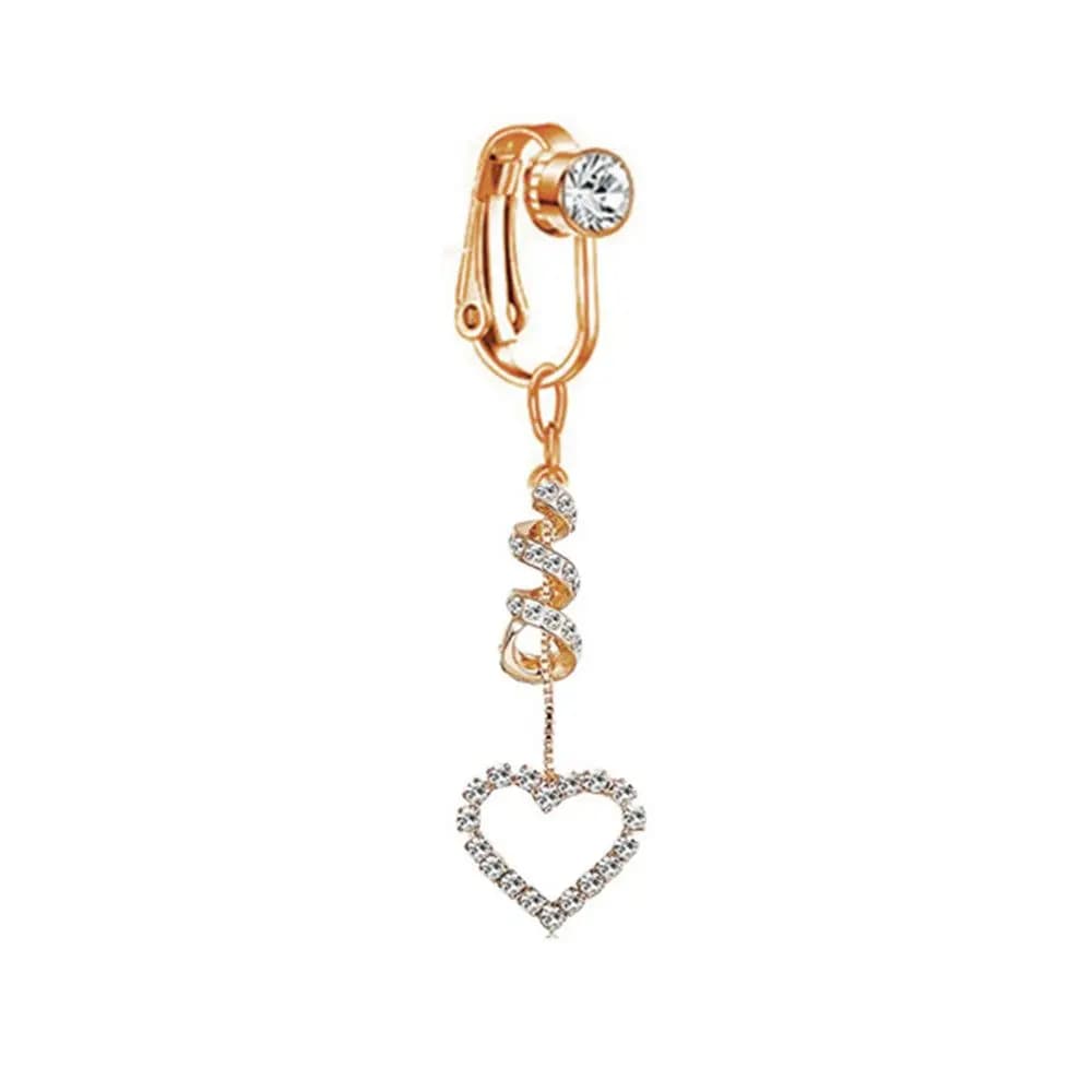 Clip On Umbilical Cartilage Clip Earring Clip Faux Piercing Navel Clip on Body Jewelry Belly Button Rings Fake Belly Rings