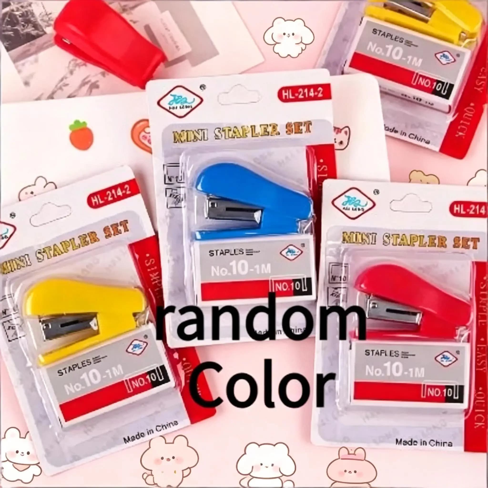 1 Set-Cute Stapler Student Stapler Office Supplies Handheld StaplerEconomy Set
