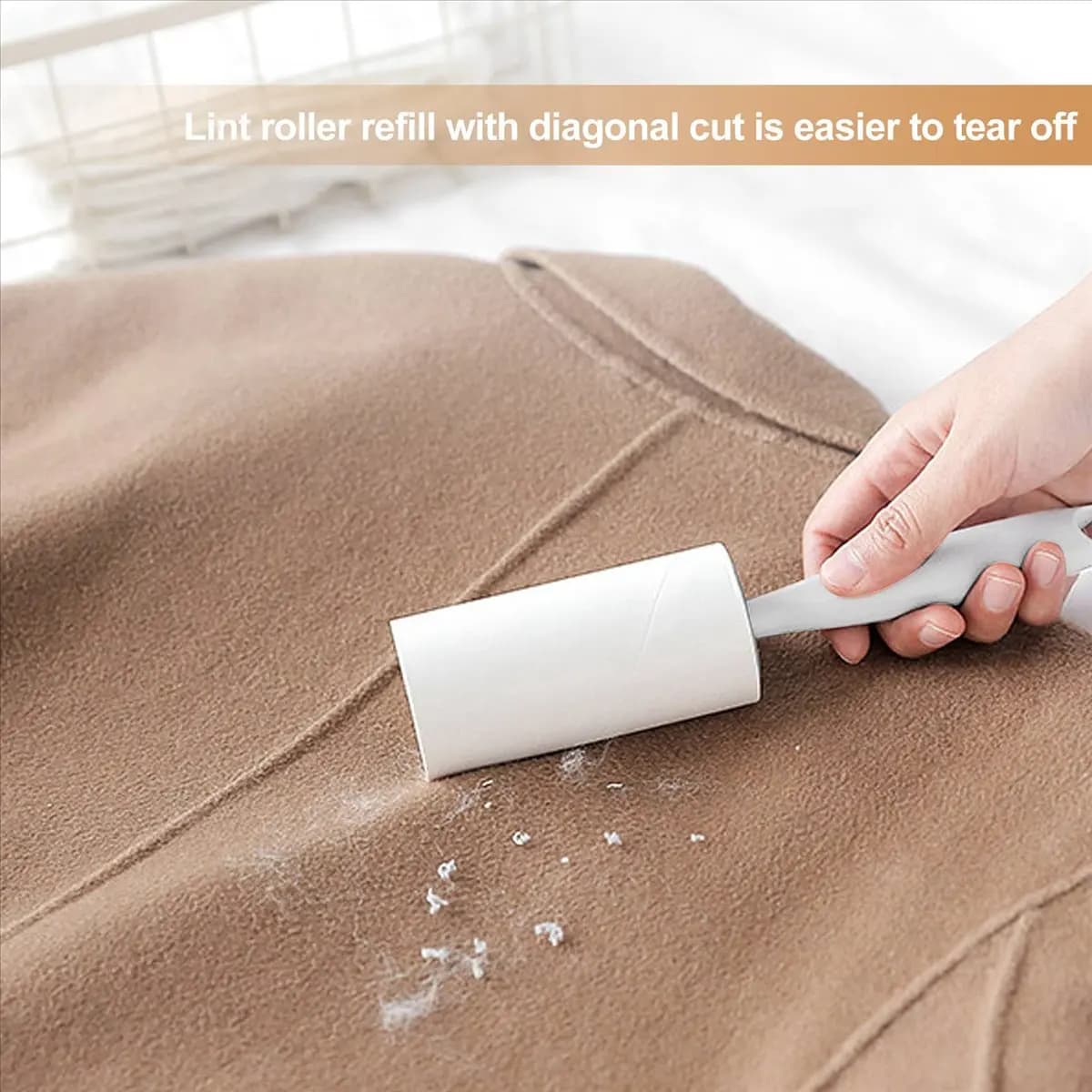 (。_。) Lint Roller Full 360 Sheets with 5 Extra Sticky Lint Roller Set for Clothes, Sofa, Bed and Carpet, Pet Hair,Cat Hair