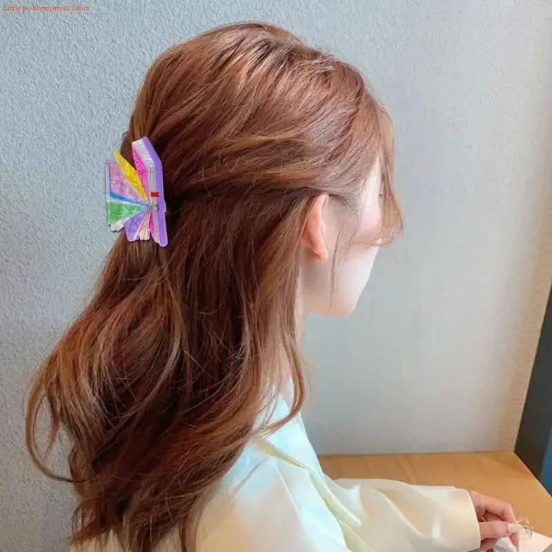 F92D Adorabile fermaglio per capelli per donne e bambini, caratterizzato da libro creativo per pattini a rotelle, a forma