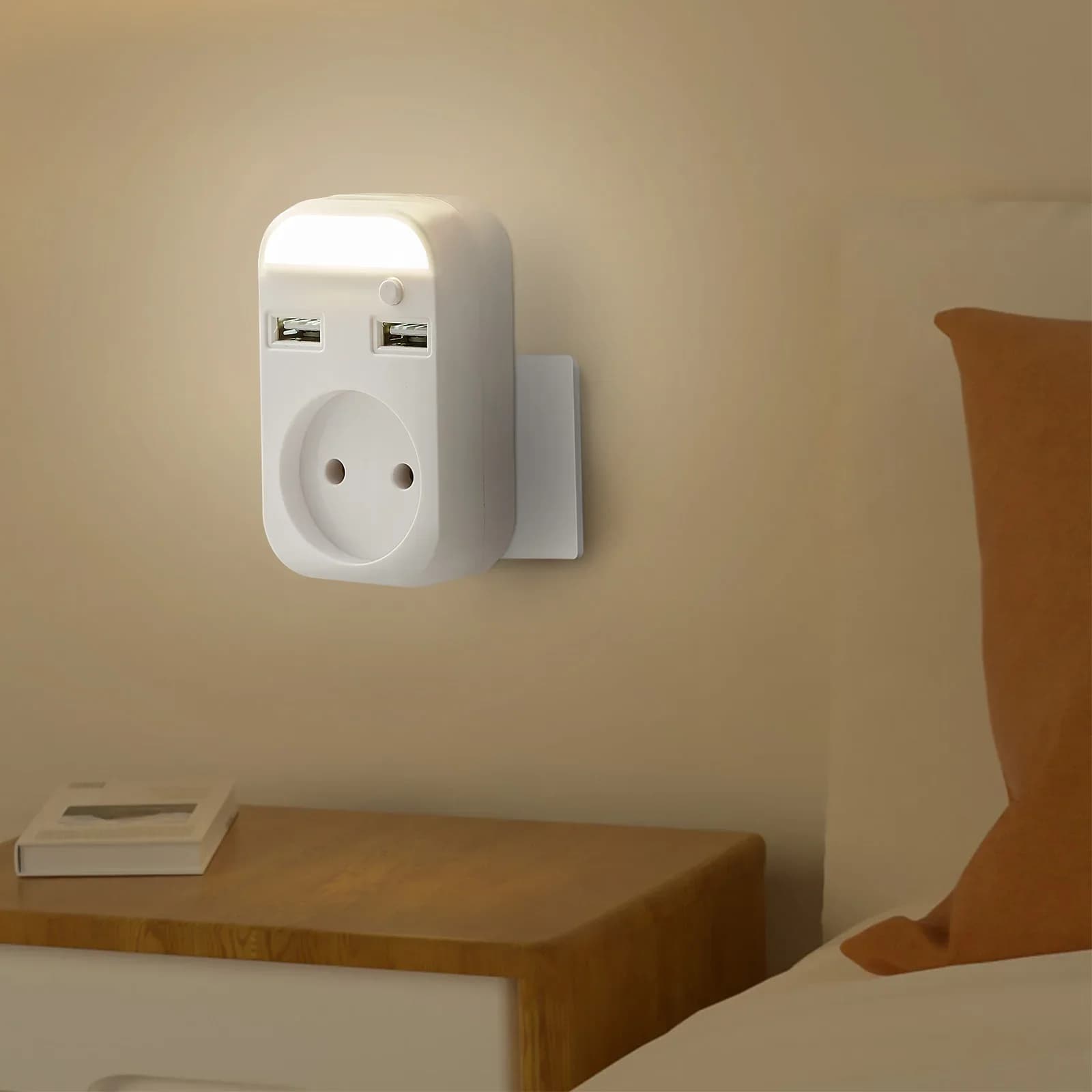 EU Plug Conversion Plug 2 sockets Multifunctional portable socket with USB port Type-C Power Adapter German Spain Russian French