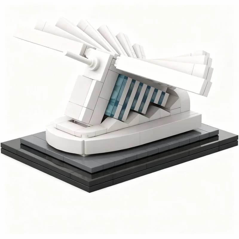 208pcs MOC Milwaukee Art Museum Quadracci Pavilion Model Building Blocks Architecture Toys Christmas Gifts Education Brick Idea