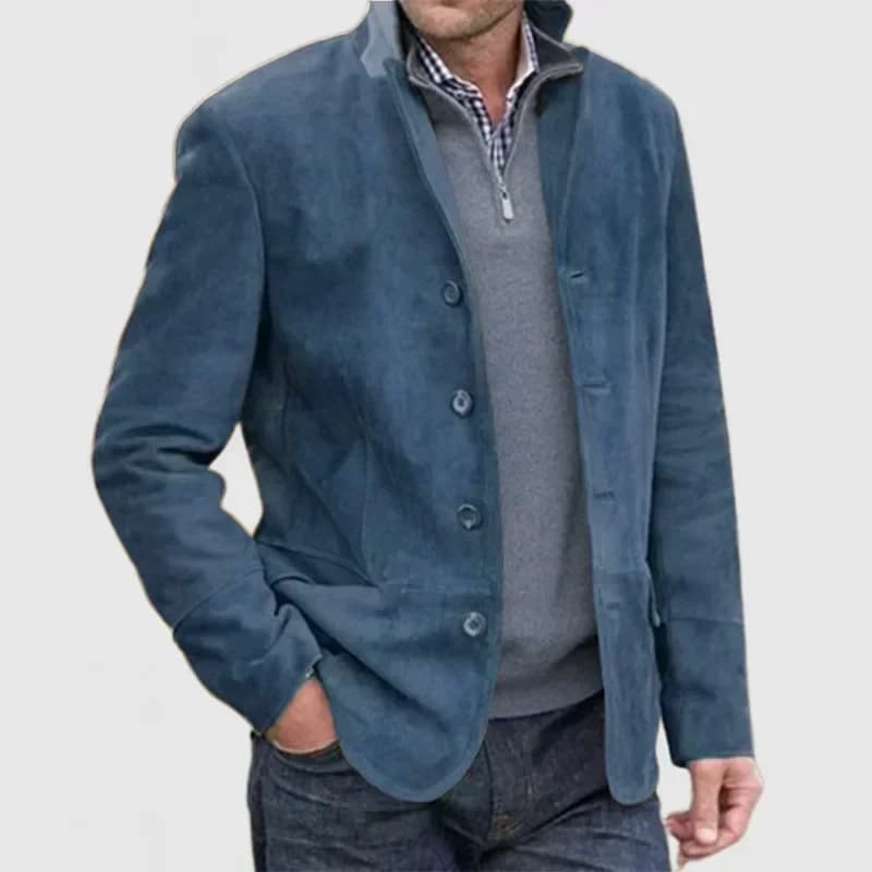 New2026 Men's Casual Jacket Coats Vintage Turn-down Collar Blazer Autumn Winter Button-up Slim England Thicken Outerwear for Men