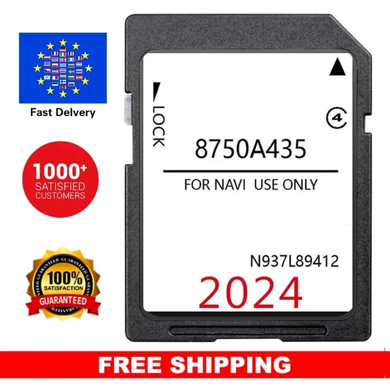 Versione 2024 Mappa UK Europa per Citroen C4 Aircross 2011-2017, Aggiornamento GPS Navigazione Veicolo C-11, Scheda SD 8750A435 N937L89412 16GB