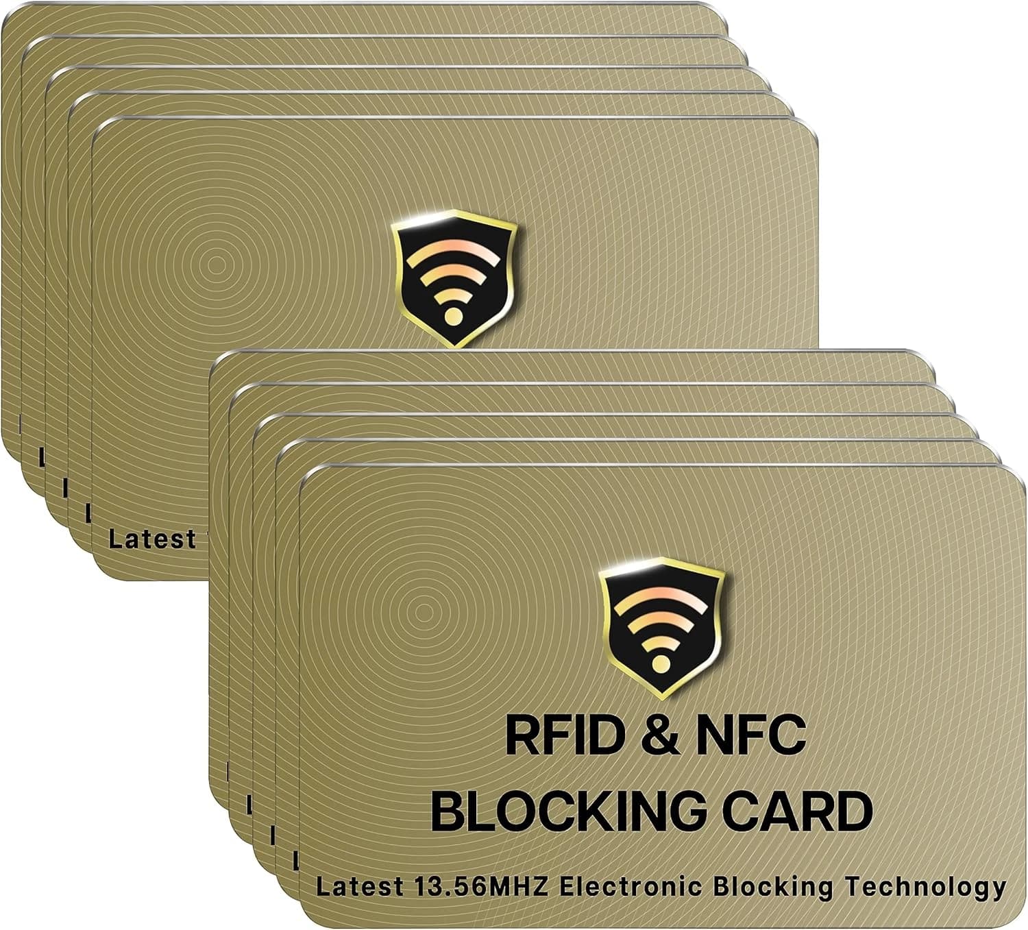 Confezione da 10/5 carte proteggono la borsa a portafoglio intera per uomini e donne, protezione per carte di credito di debito bancario senza contatto NFC ID carta di guardia ATM