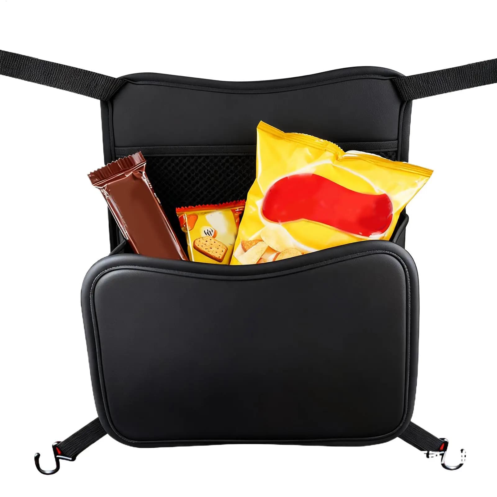 Organizzatore per auto tra i sedili Custodia in pelle PU con scomparti Sedile anteriore Organizzatore per auto per borsa porta chiavi Snack Sedile posteriore SUV