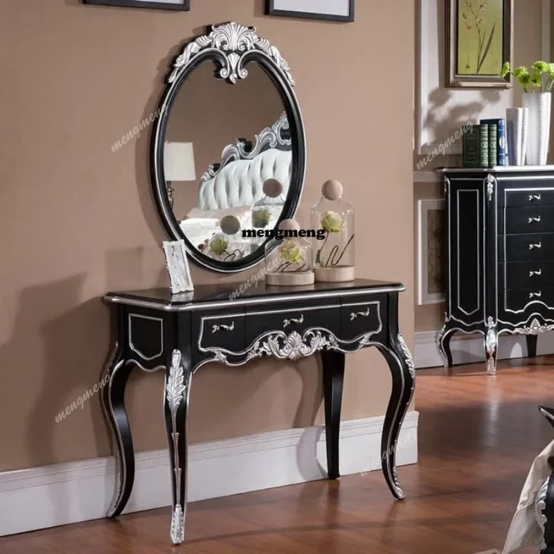 Black Bedroom Drawers Dresser Eithe Box Nordic Living Room Storage Dressing Table Mirror Luxury Tocador Mueble Bedroom Furniture