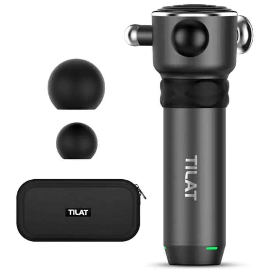 Wireless Vibrant Massage Gun for Deep Fabrics, Back, Neck and Release - M1 Quick Release Portable Grey with Targ