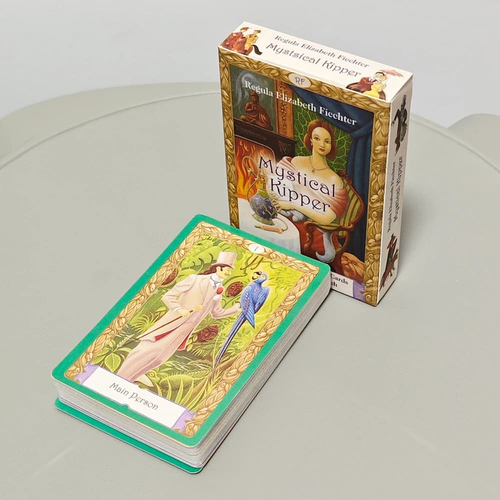 Mazzo Mystical Kipper 36 carte Oracle con parole chiave 9 * 6 cm Sistema tedesco di predizione del futuro