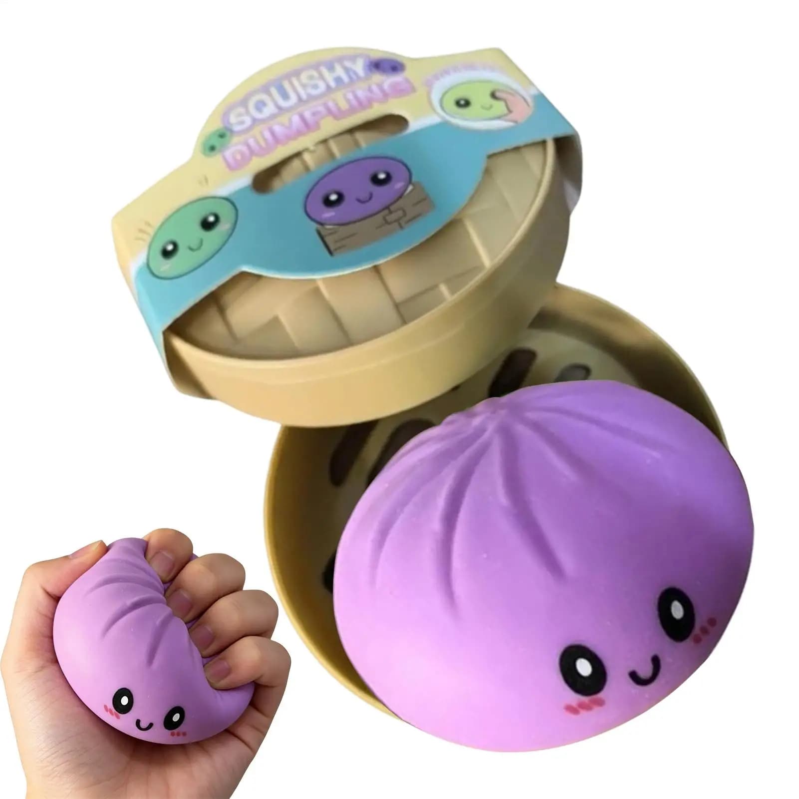 Giocattolo Antistress a Forma di Raviolo, Carino e Morbido, per Adulti, Bambini e Adolescenti, Ideale per Casa, Ufficio, Scuola, Viaggi, Regalo di Compleanno