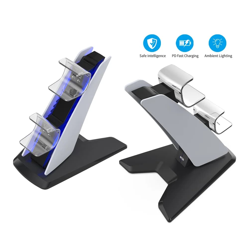 Controller Charger Dock for PS5 Dual Charging Stand Station Cradle for PS5 Controller Gamepad Joystick