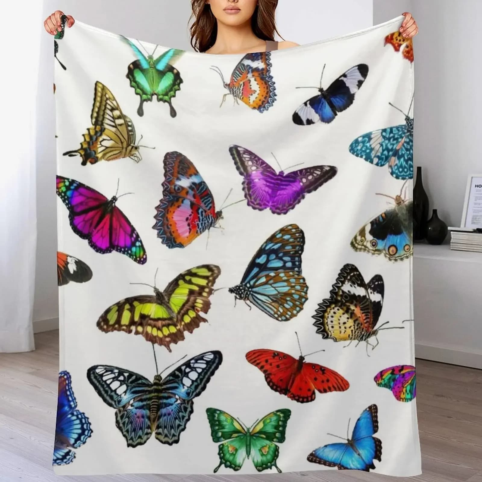 Nuova coperta a forma di farfalla, cuscino, coperta, custodie per iPhone, skin, coperta morbida riutilizzabile e resistente per tutte le stagioni