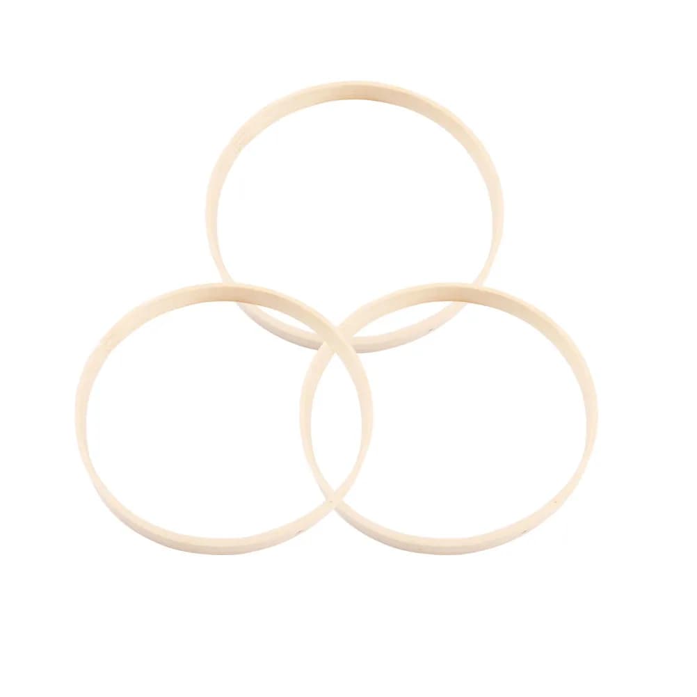 10Pcs 20Cm Bamboo Dreamcatcher Rings Set for Handmade Dreamcatchers Mandalas Curtain Ringers Framing Art Projects Wall Decor