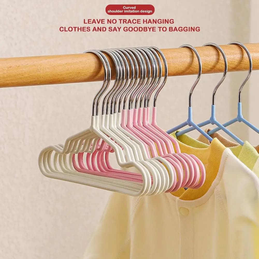 10PCS New Solid Color Pet Hanger Metal Non-slip Pet Clothes Hanger DIY Display Rack Clothes