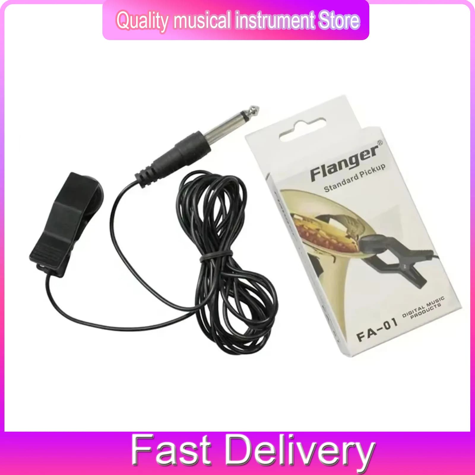 Microfono a clip professionale Flanger FA-01 per chitarra, banjo, violino, mandolino, ukulele