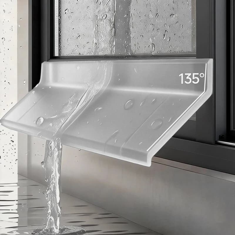 Transparent Waterproof Sealing Strip Window Water Blocking Bar Self Adhesive Door Under Draft Stopper Balcony Water Deflector