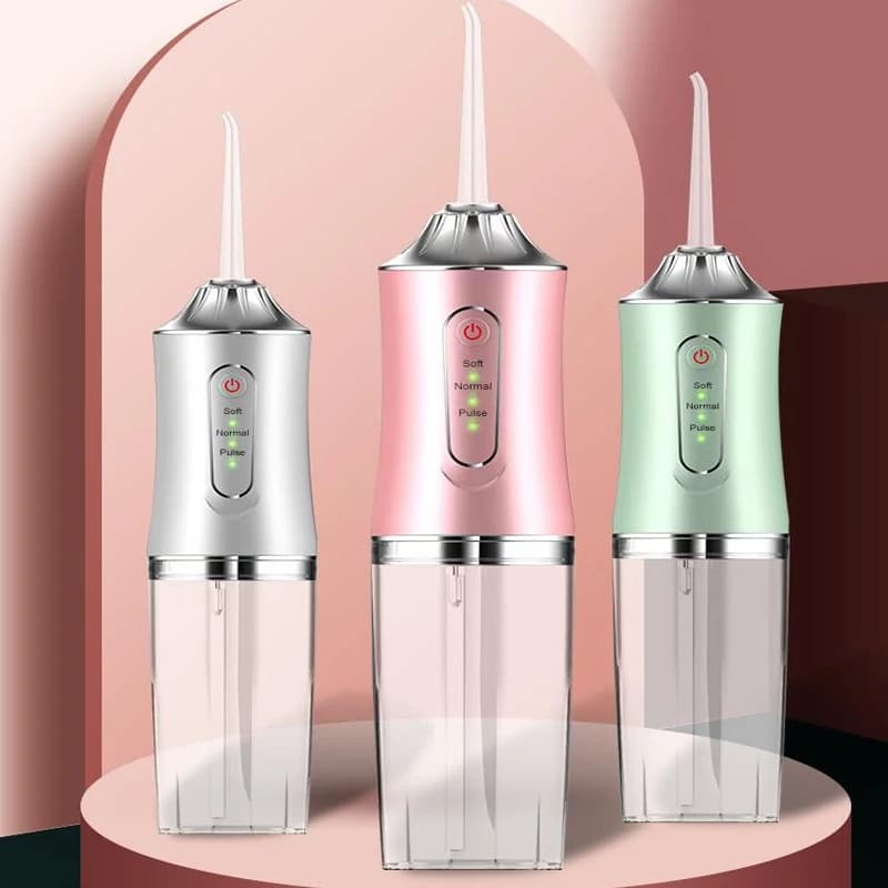 1 PCS Portatile Filo Interdentale USB Ricaricabile Irrigatore Orale 220ML Elettrico Dispositivo di Pulizia Dei Denti 3 Modalità Irrigatore Impermeabile