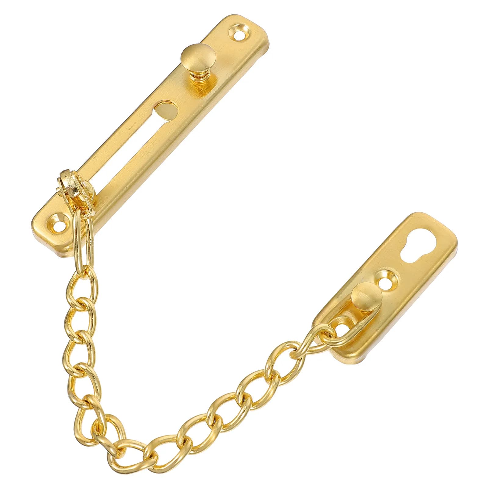 1Set Elegant Stainless Steel Door Chain Lock Security Door Guard Lock for Home Anti-Theft Protection Comfortable Touch Child