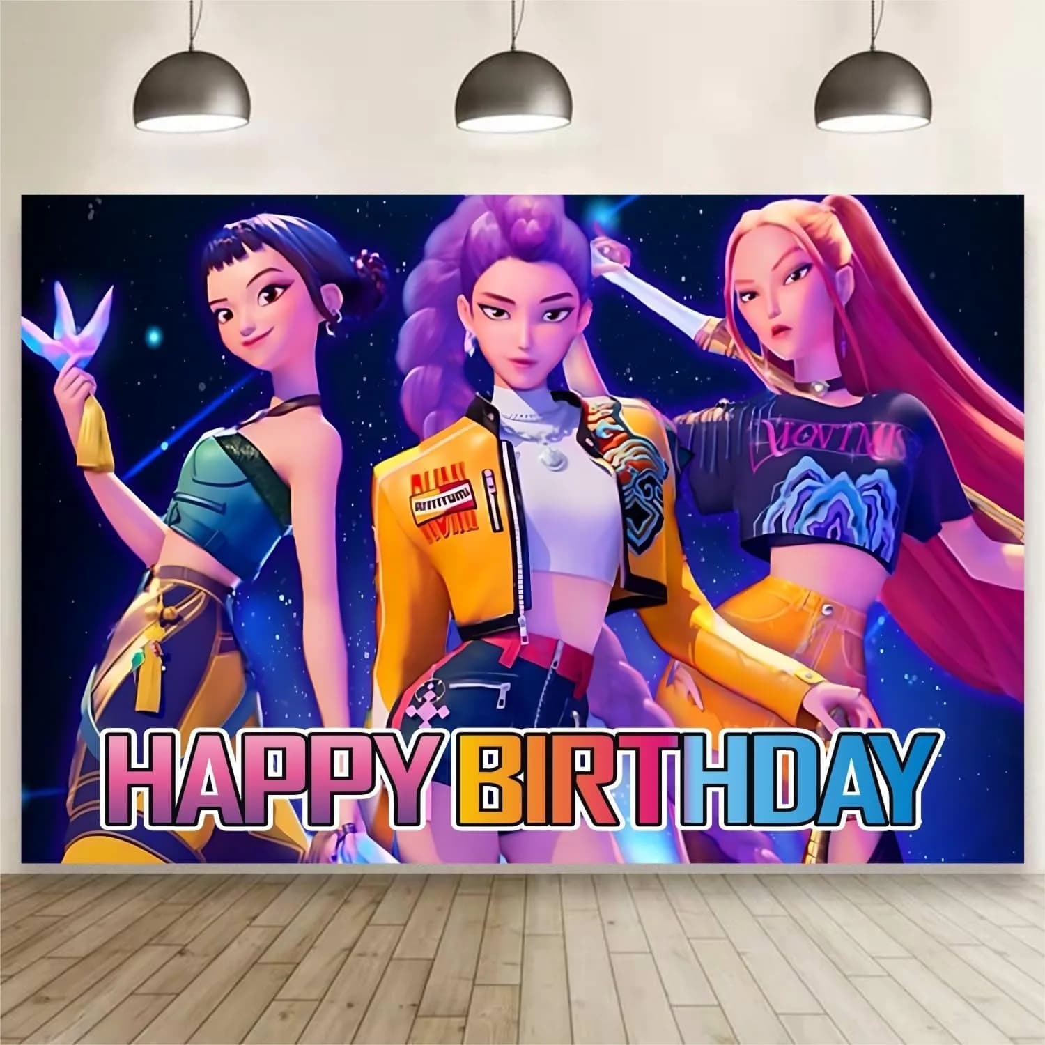 Striscione di Buon Compleanno per Decorazioni Festa Bambini, 5x3ft in Tessuto Poliestere Colorato