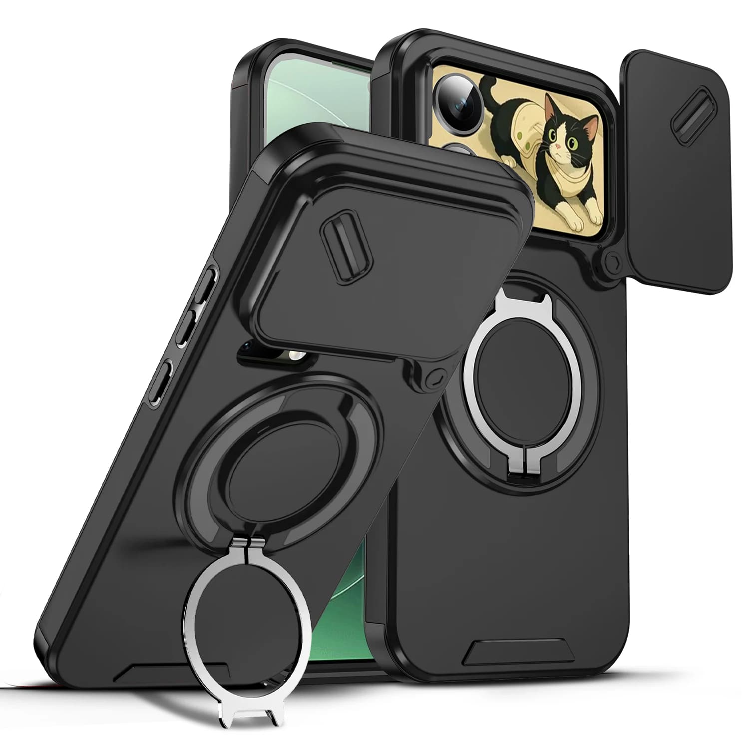 For Xiaomi 17 Pro Max Case Xiaomi 17 Pro Cover mi 17Pro Magnetic Ring Armor Slide Camera Lens Case Magsafe Wireless Charge Cover