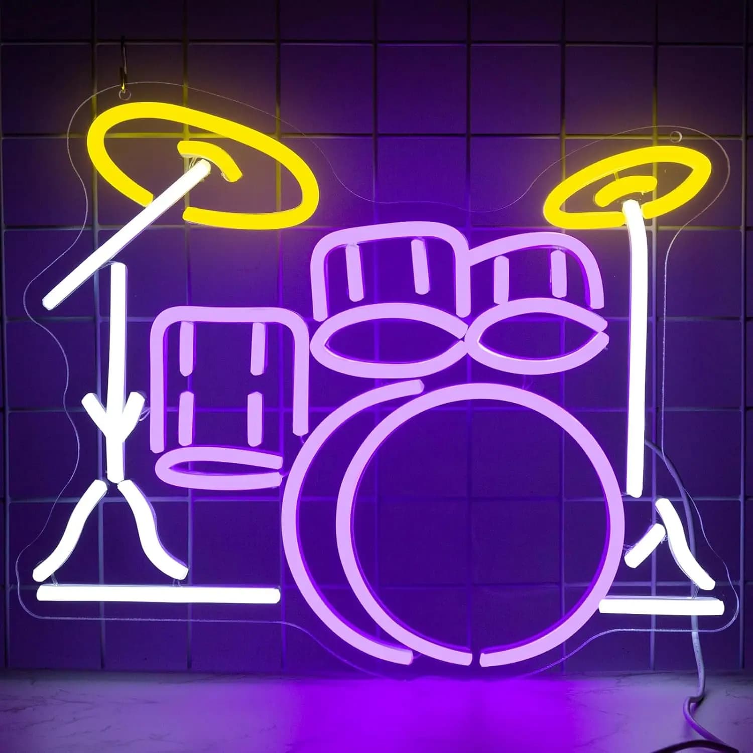 Kit batteria Insegna al neon LED Luce al neon Decorazione da parete per camera da letto Soggiorno Bar Studio musicale dal vivo Man Cave Dimmerabile Alimentato tramite USB