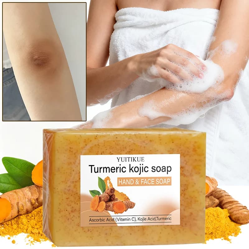 YUITIKUE Kójico soap at Curcuma 100g - Natural formula to Vitamin C, Lighting and Hydrating, Deep Cleansing, for Face and Hands