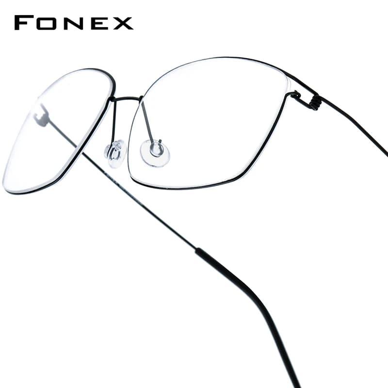 FONEX Occhiali in lega di titanio Telaio da uomo Occhiali da vista di design di marca Ultraleggero Danimarca Corea Morten Occhiali senza viti 98624