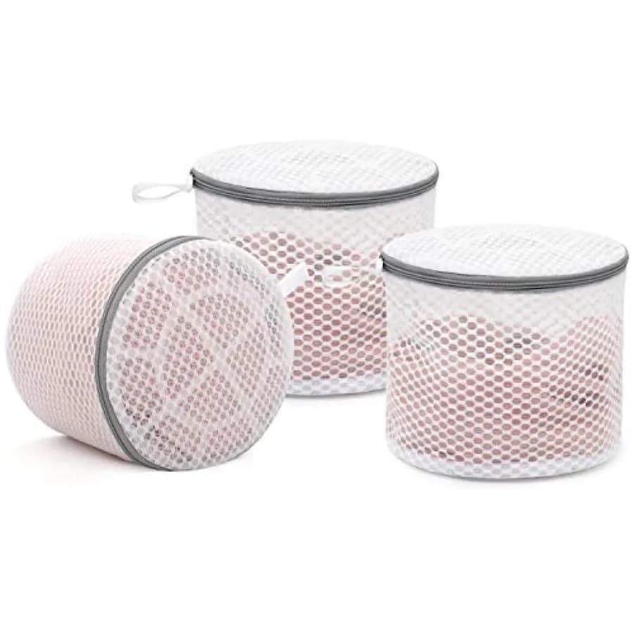 3Pcs Bra Wash Bags, Laundry Bags for Delicates Lingerie, Intimates and Underwear 7 x 7 x 6 Inch