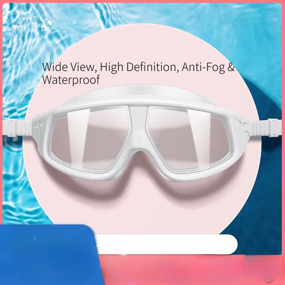 Large Frame Anti Fog Waterproof HD Swimming Goggles Prescription Eyewear For Men Women Professional Pool Surf Water Sports