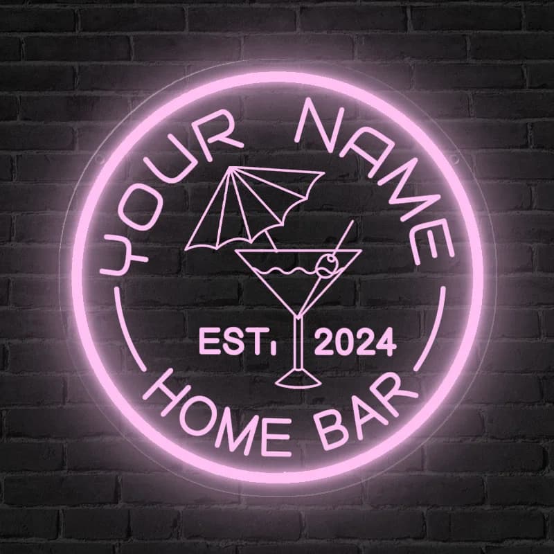 Insegna al neon personalizzata Gocktail Luce al neon a LED per bar, feste, ristoranti, pub, locali notturni Accessorio per bar Luce decorativa per la casa