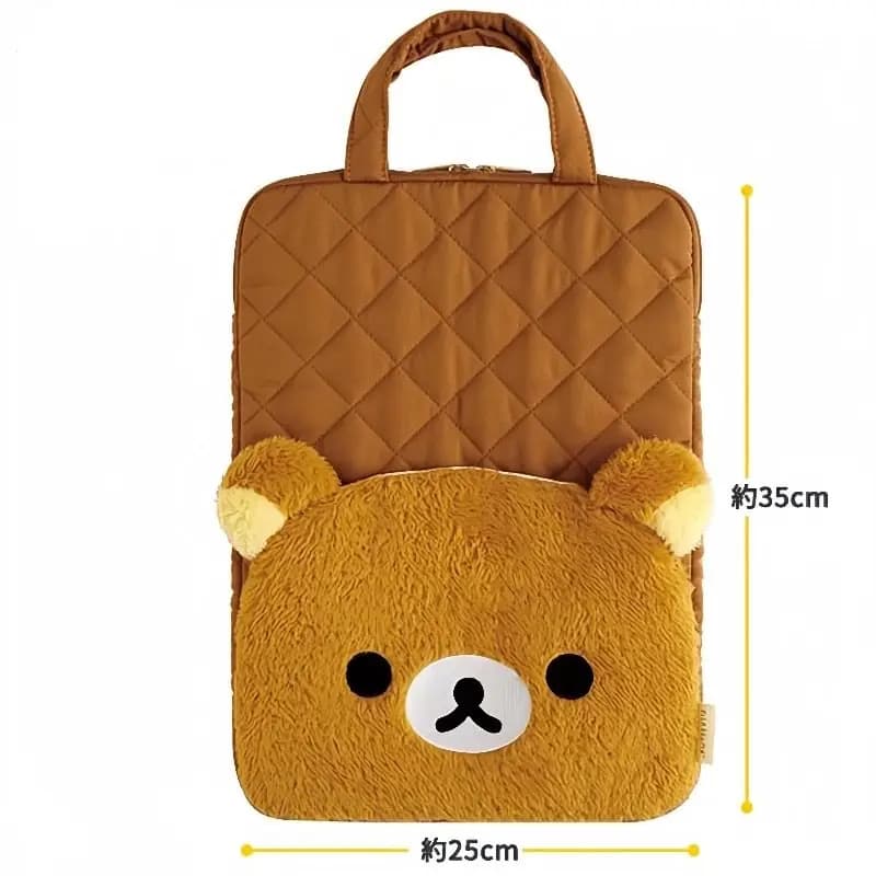 Custodia protettiva per laptop portatile antiurto in peluche con personaggio dei cartoni animati giapponesi Kawaii Rilakkuma per computer portatili