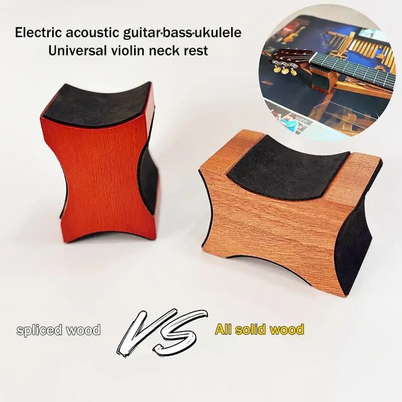 [J] Wood Guitar Neck Rest Support Pillow 2 Usage Height Luthier Tool For Electric Acoustic Guitar Ukulele Bass Mandolin