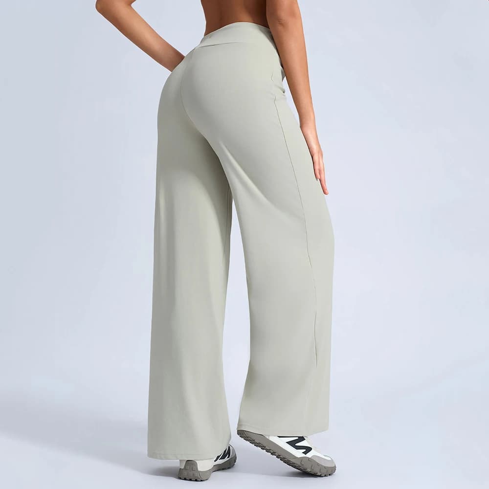 Pantaloni Yoga a Vita Alta da Donna, Modello Svasato, per Fitness e Palestra, con Effetto Push-Up, Pantaloni Sportivi Femminili a Zampa d'Elefante