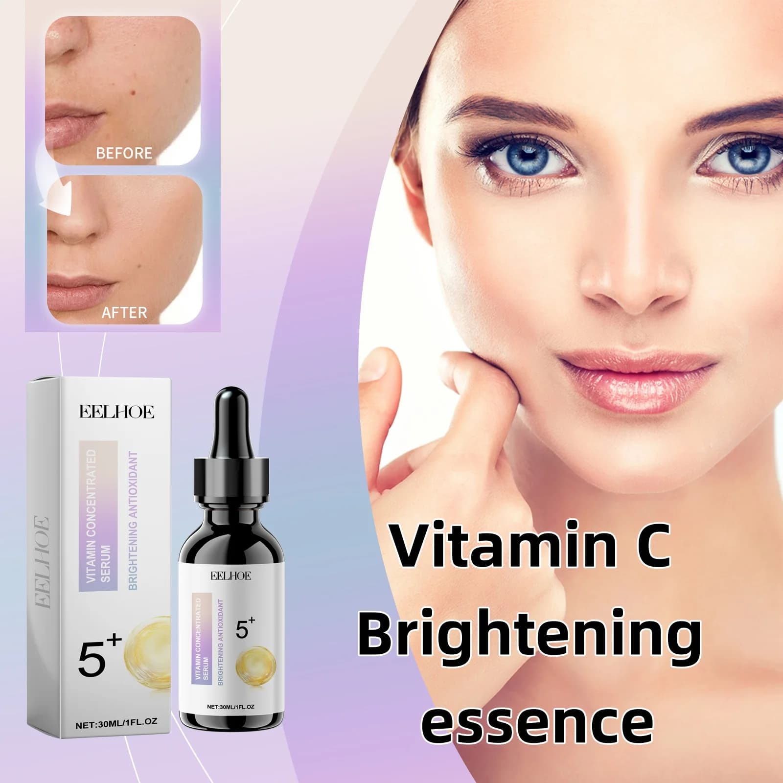 EELHOE Brightening Essence for skin at vitamin C Desalinata melanin, illuminates skin tone, moisturizes and softens skin Face Essence