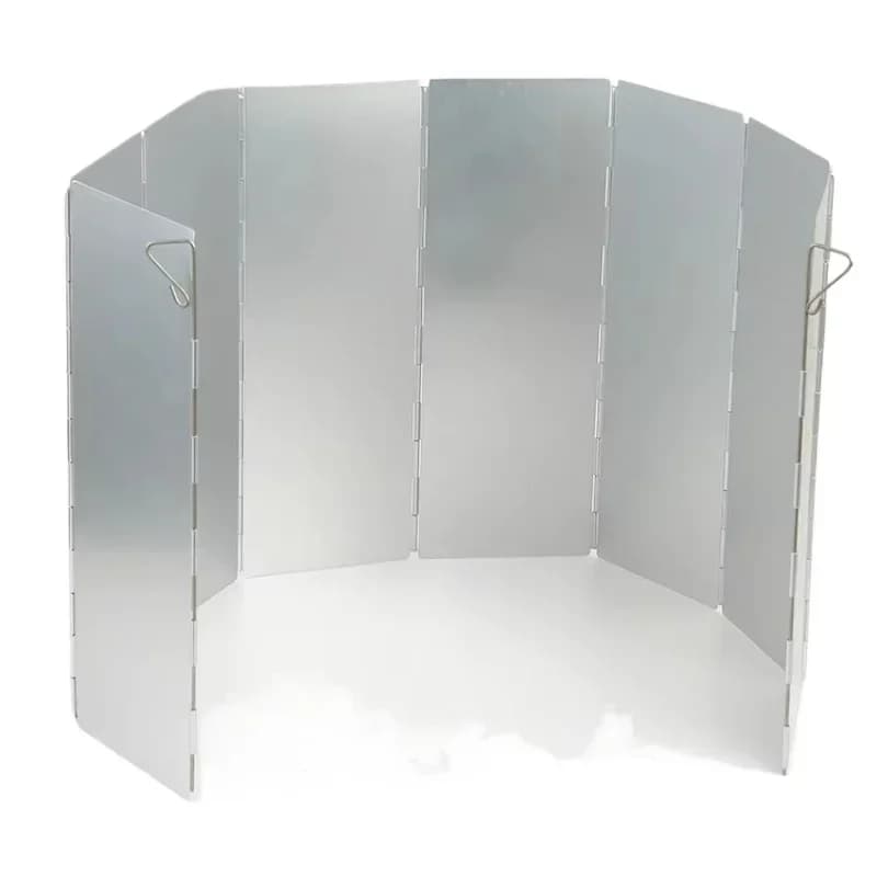 8-Piece Outdoor Stove Screen/Portable Foldable Camping Stove Windshield BBQ Accessories