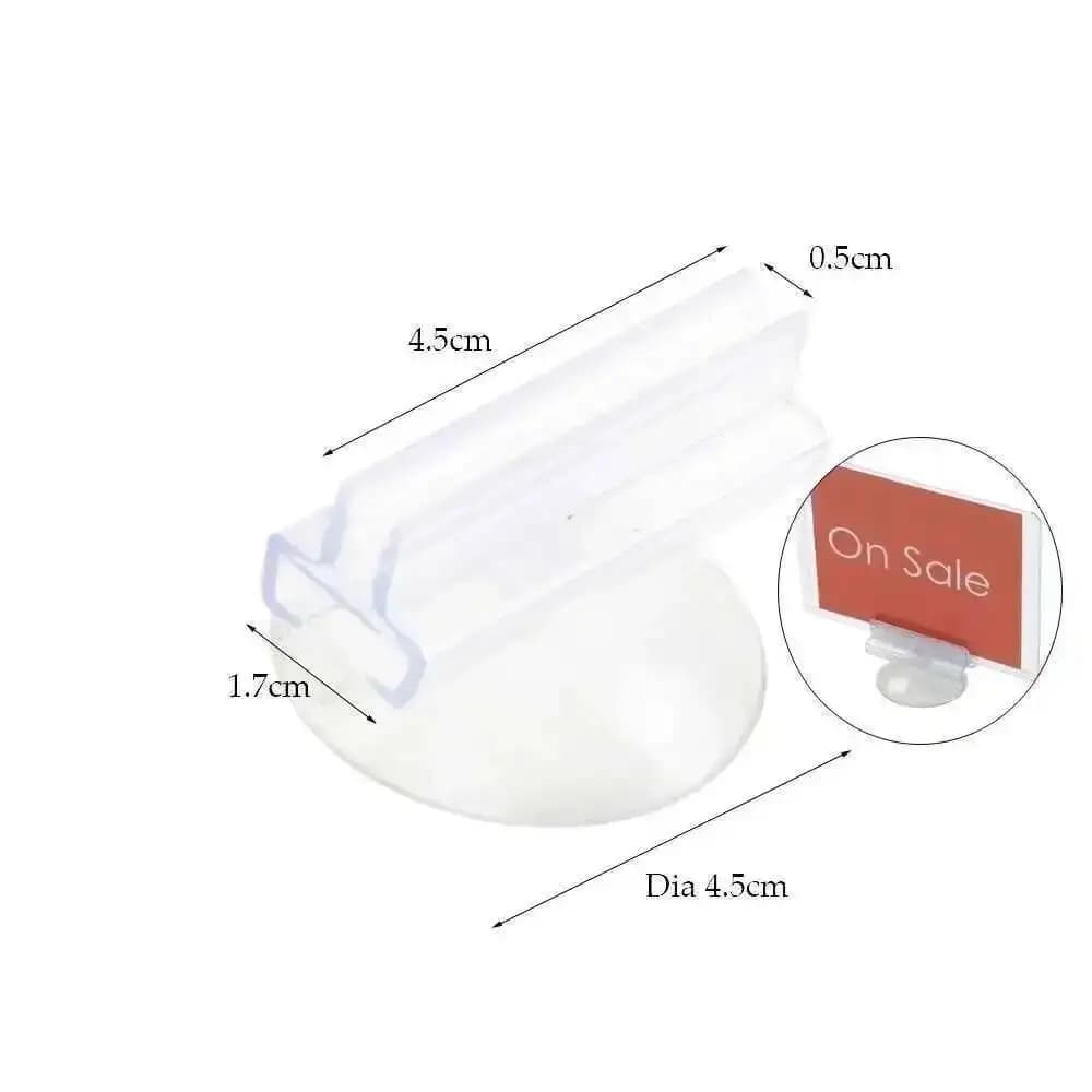 10PCS Scheda pubblicitaria Clip Dente duro e morbido Co Morsetto per estrusione Supermercato Segno Ventosa Porta etichette con ventosa