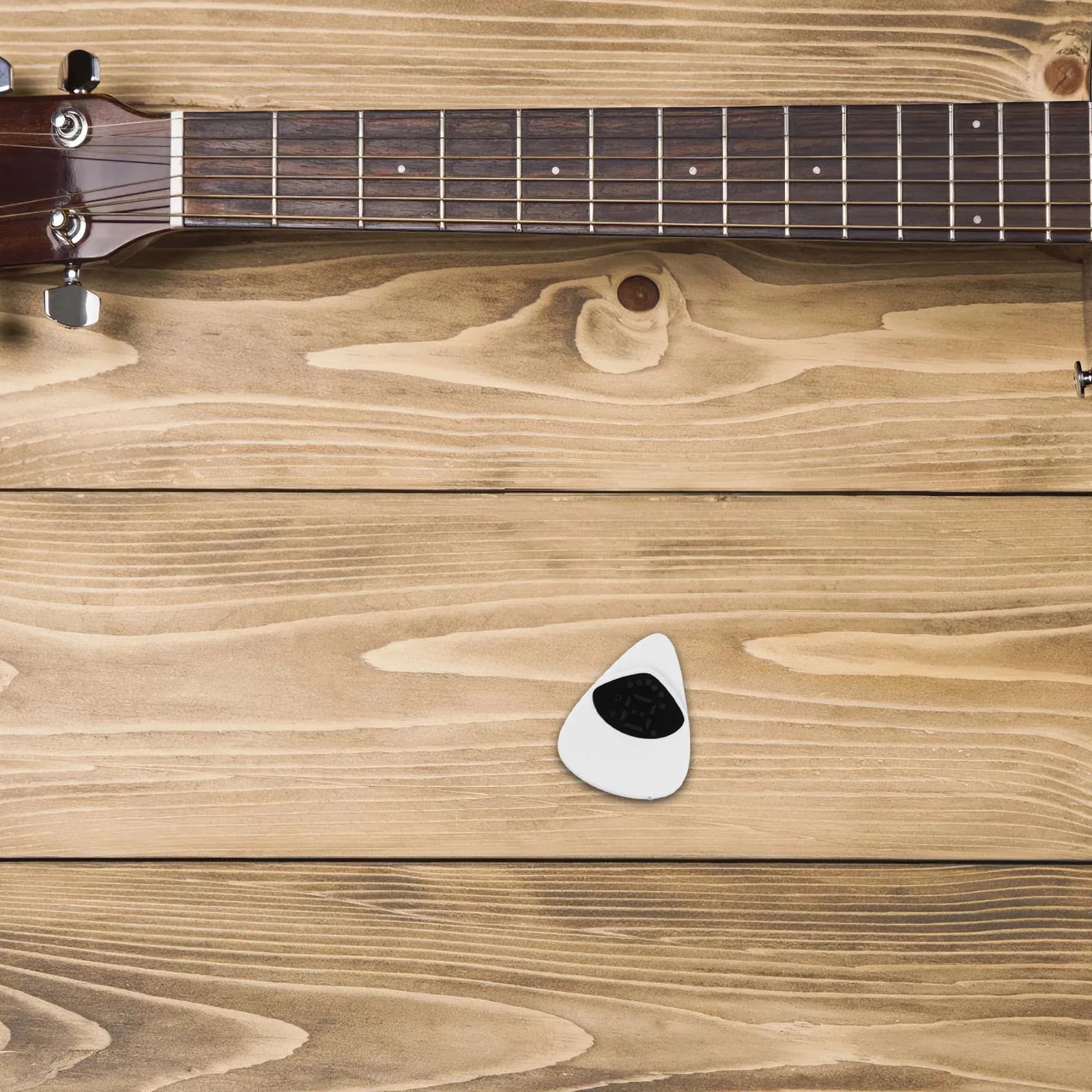Accordatore per Chitarra di Precisione a Forma di Plettro, Doppia Funzione, per Chitarra Acustica ed Elettrica, Basso, Portatile e Compatto