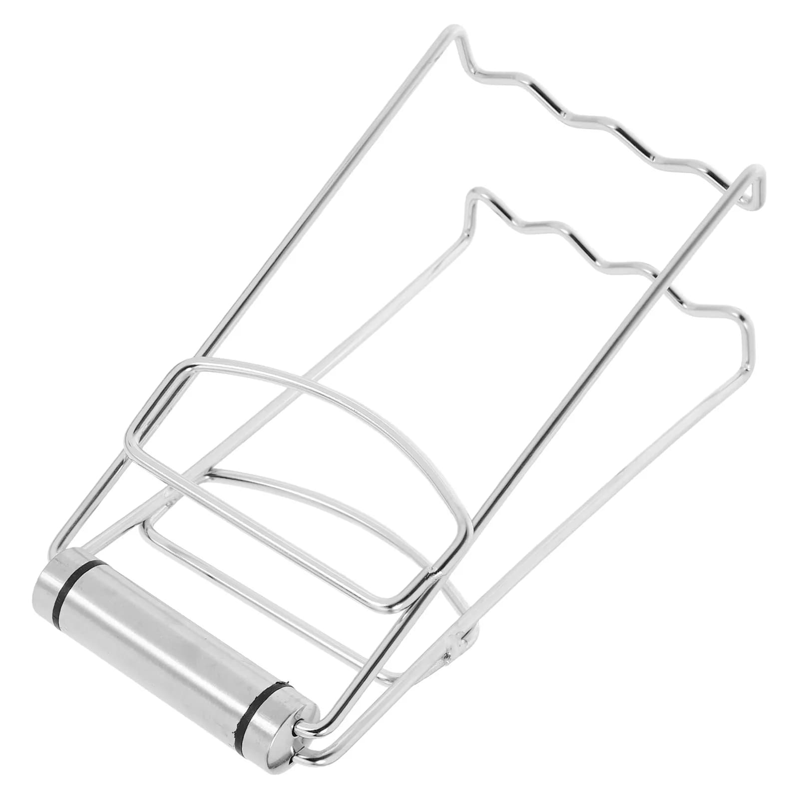 Pinza Antiscottatura in Acciaio Inox per Piatti Caldi, Ciotole e Pentole, per Uso in Forno, Microonde e Friggitrice ad Aria