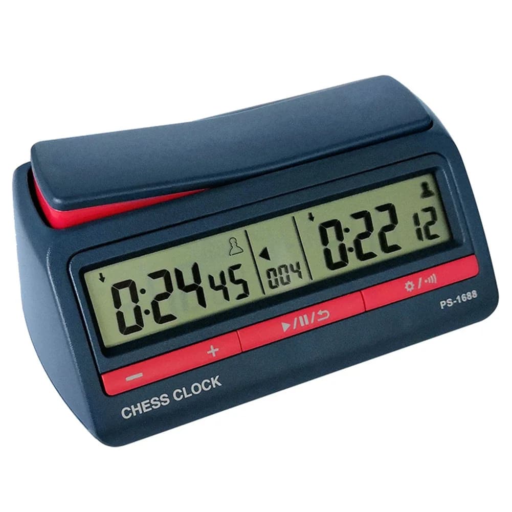 Orologio per Scacchi Professionale, Timer Digitale Multifunzione per Competizioni di Scacchi, Cronometro con Funzione Base e Bonus, Timer con Conteggio Crescente e Decrescente