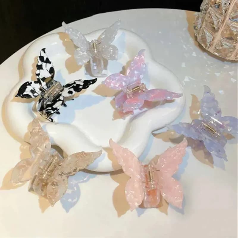 1/3pcs French Butterfly Clip for Women 2026 New High-end Semi Tied Hair Clip Shark Clip Hair Accessory At The Back of The Head