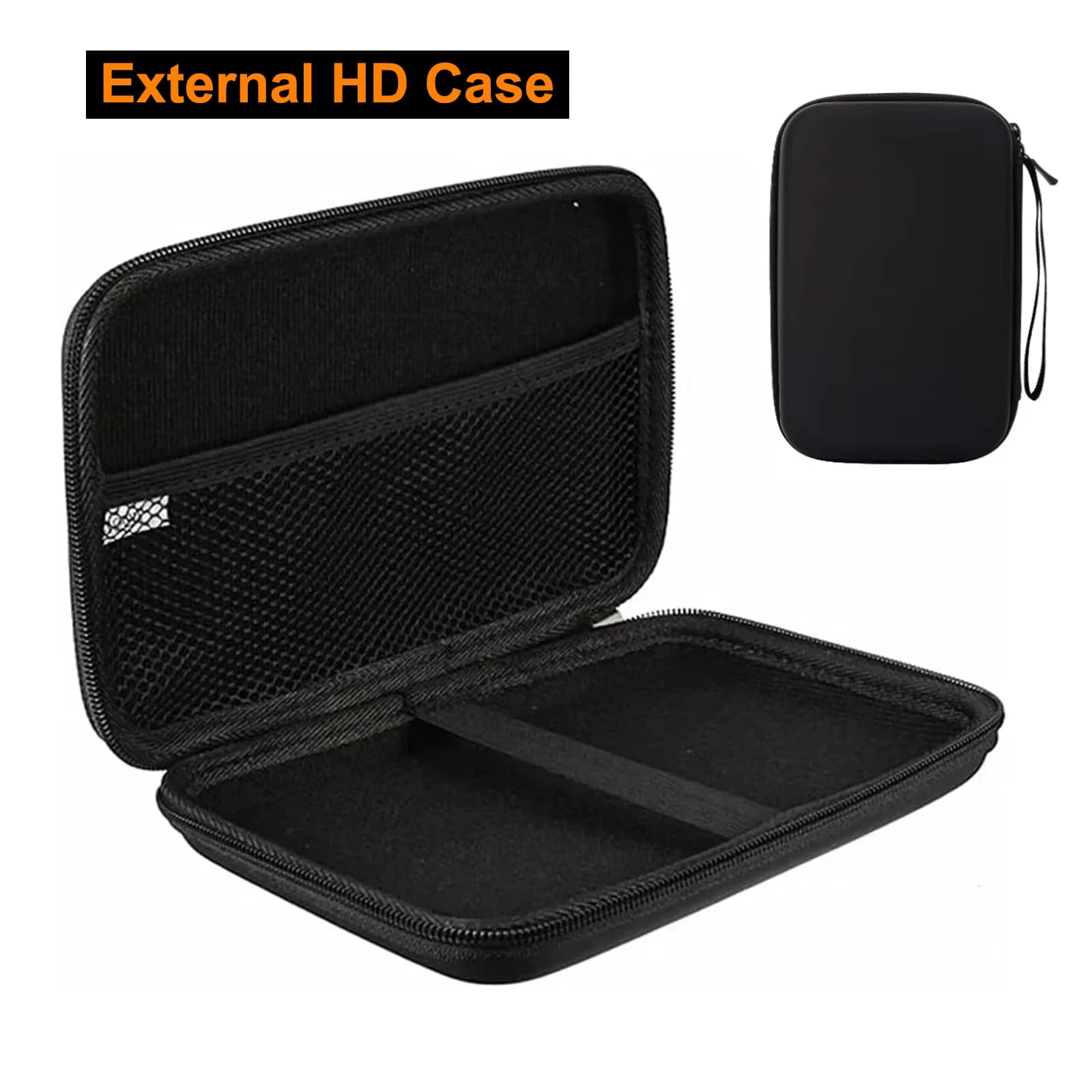 2.5" External HD Case for HDD,GPS Camera,Power Bank EVA Storage Bag External Hard Drive Pouch Earphone/U Disk/Wire Organizer