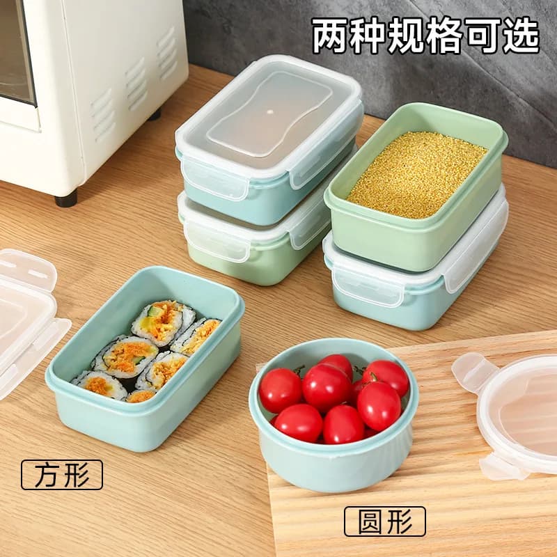 Scatola per il pranzo in plastica Bento Box Verdure Insalata di frutta Ciotola per la conservazione della freschezza con guarnizione del coperchio Scatola per la conservazione degli alimenti per picnic da campeggio a prova di perdite
