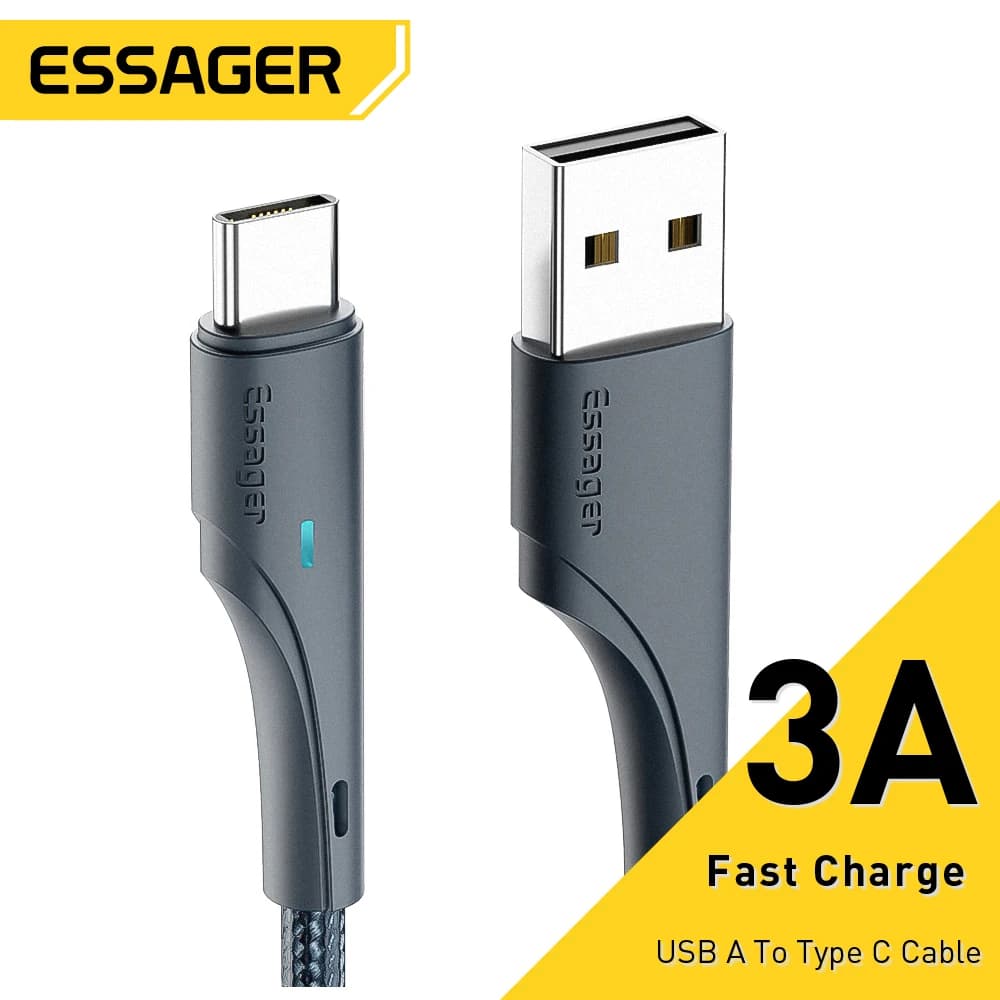 Essager USB cable type C Quick charger 3A for Xiaomi Redmi Samsung Huawei USB cable C Data cable Charging cable for mobile phone