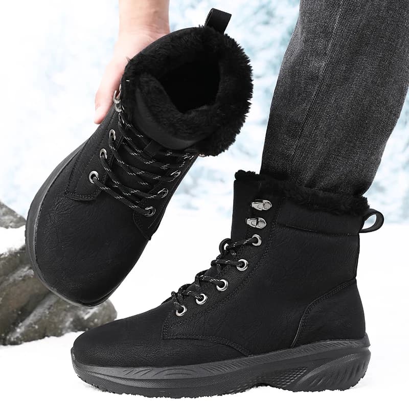 Scarpe invernali da donna 2025 Scarpe di lusso firmate Stivali da neve con suola spessa Stivaletti neri Stivali da trekking da uomo Scarpe da uomo eleganti