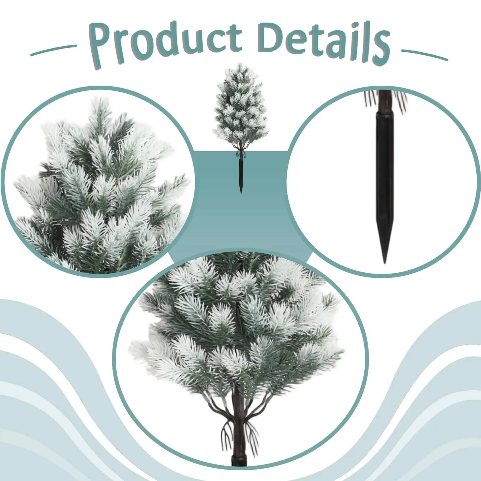 Garden Artificial Tree with Ground Stake Realistic Cedar Plant for Outdoor Tree Decoration Christmas
